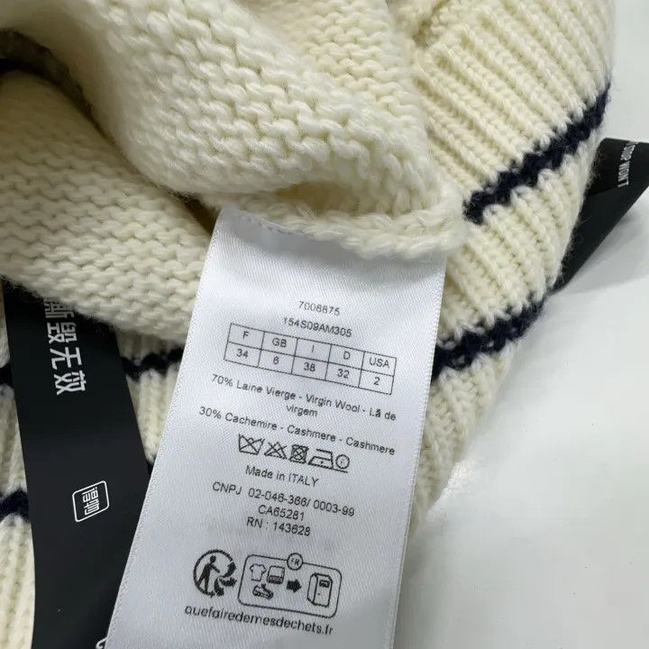 Dior Dior Logo Embroidered Wool Short Sleeve Sweater 0079 Size XS / US 0-2 / IT 36-38 - 2 Thumbnail
