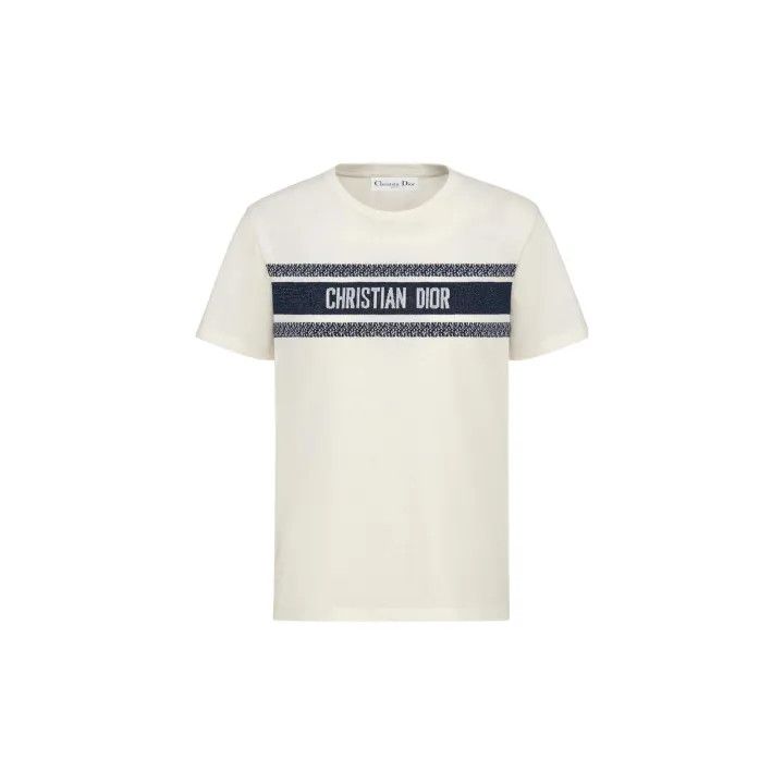 Dior Dior SS21 Casual White T-Shirt 0079 Size XS / US 0-2 / IT 36-38 - 2 Thumbnail