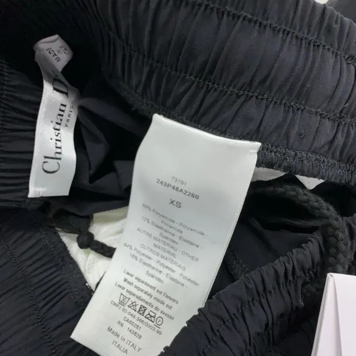 Dior Dior FW22 Logo Black Drawstring Shorts 0079 Size 22" - 5 Thumbnail