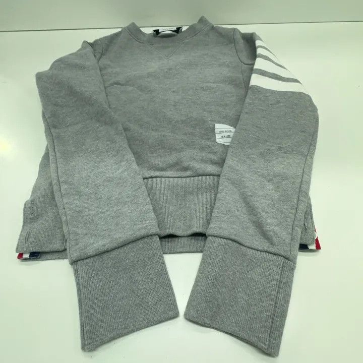 Thom Browne Thom Browne Grey Striped Sweatshirt for Women 0079 Size S / US 4 / IT 40 - 10 Thumbnail