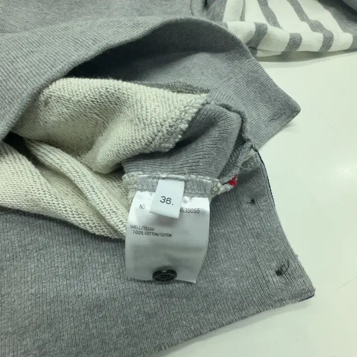 Thom Browne Thom Browne Grey Striped Sweatshirt for Women 0079 Size S / US 4 / IT 40 - 4 Thumbnail