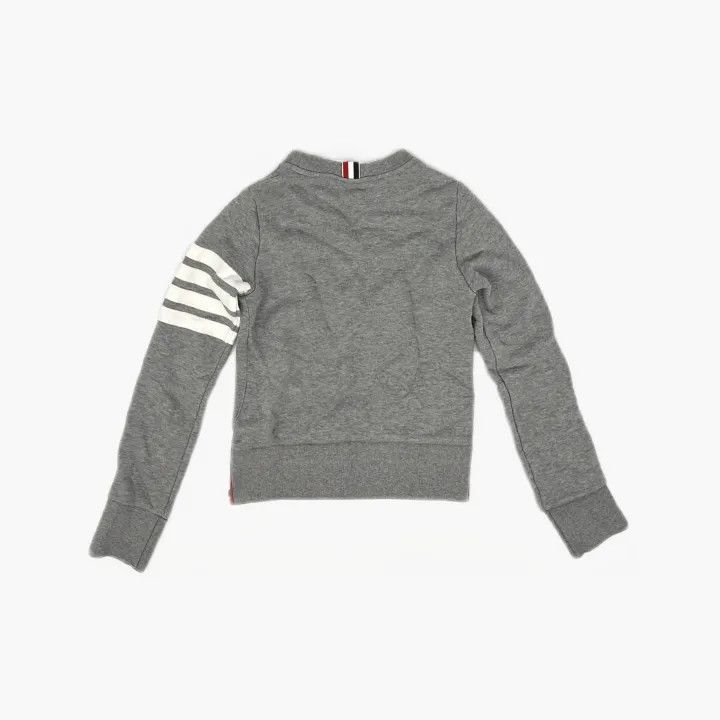 Thom Browne Thom Browne Grey Striped Sweatshirt for Women 0079 Size S / US 4 / IT 40 - 3 Thumbnail