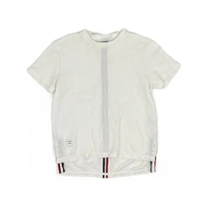 Thom Browne Thom Browne Short Sleeve T-Shirt with Stripes 0079 Size S / US 4 / IT 40 - 2 Thumbnail