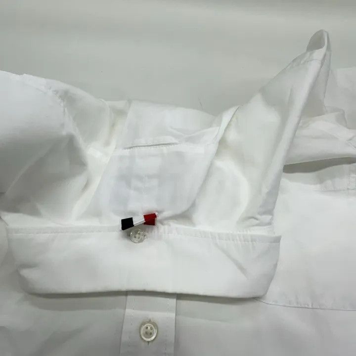 Thom Browne Thom Browne White Long Sleeve Fitted Shirt 0079 Size M / US 6-8 / IT 42-44 - 6 Thumbnail