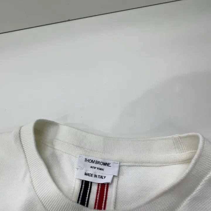 Thom Browne Thom Browne White Short Sleeve T-Shirt 0079 Size L / US 10 / IT 46 - 6 Thumbnail