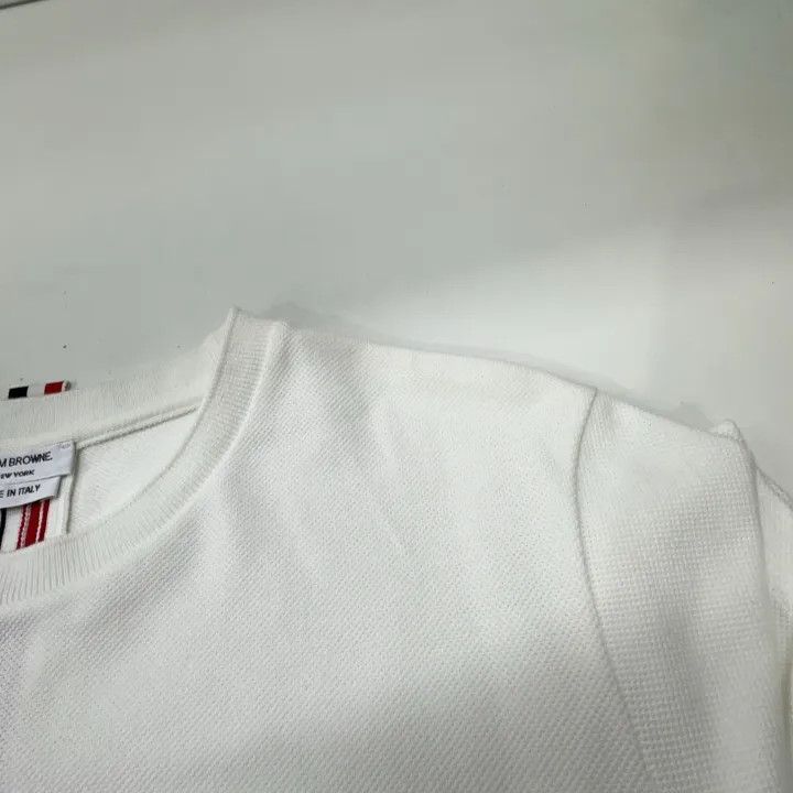 Thom Browne Thom Browne White Short Sleeve T-Shirt 0079 Size L / US 10 / IT 46 - 8 Thumbnail
