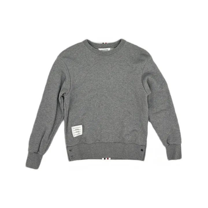Thom Browne Thom Browne Gray Striped Pullover Sweatshirt for Women 0079 Size M / US 6-8 / IT 42-44 - 2 Thumbnail