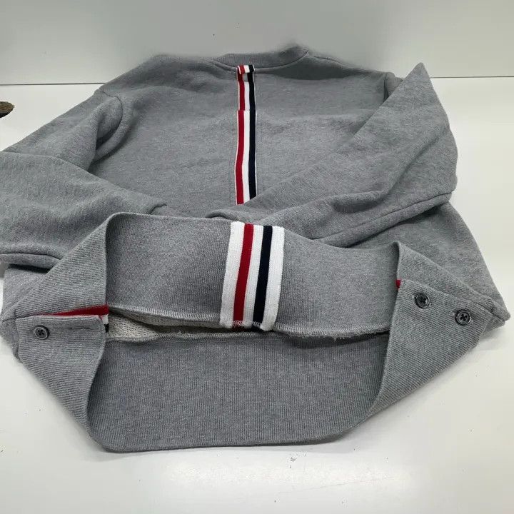 Thom Browne Thom Browne Gray Striped Pullover Sweatshirt for Women 0079 Size M / US 6-8 / IT 42-44 - 9 Thumbnail