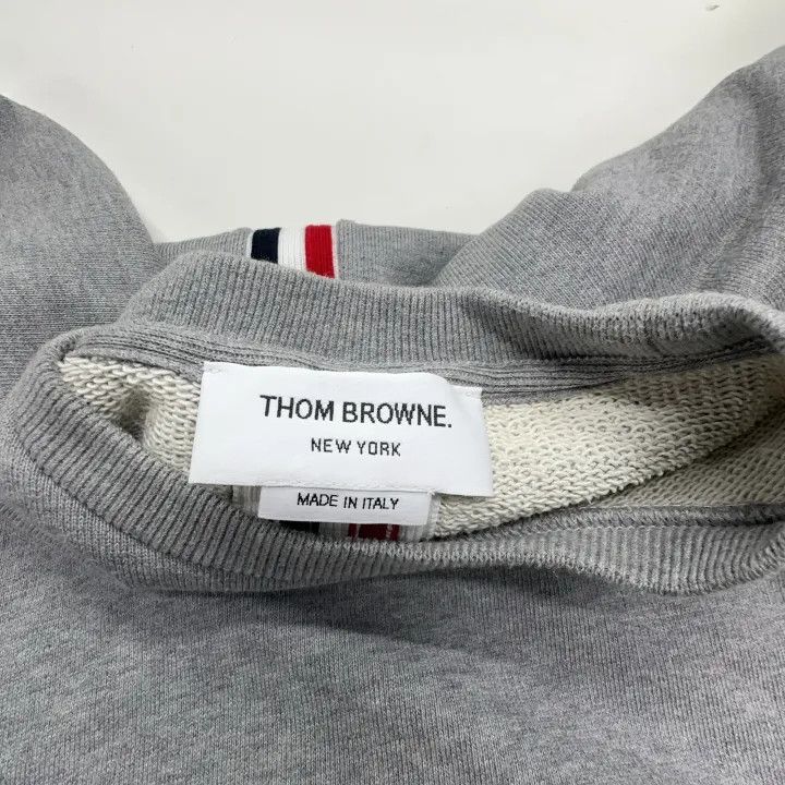Thom Browne Thom Browne Gray Striped Pullover Sweatshirt for Women 0079 Size M / US 6-8 / IT 42-44 - 4 Thumbnail