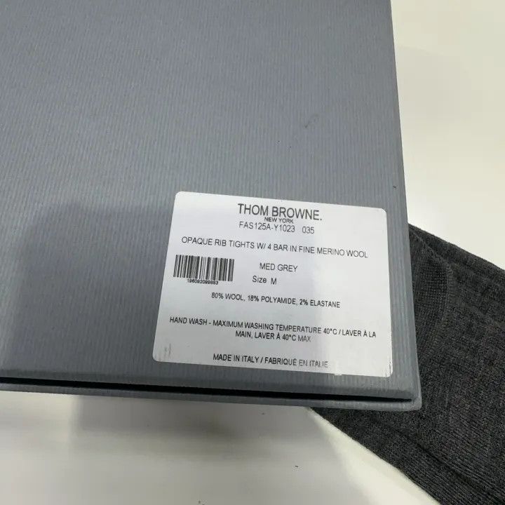 Thom Browne Thom Browne Gray Striped Tights for Women 0079 Size M / US 6-8 / IT 42-44 - 4 Thumbnail