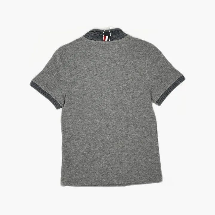 Thom Browne Thom Browne Gray Ribbed Cotton T-Shirt 0079 Size S / US 4 / IT 40 - 3 Thumbnail