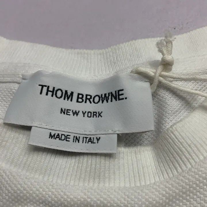 Thom Browne Thom Browne White Short Sleeve T-Shirt 0079 Size L / US 10 / IT 46 - 6 Thumbnail