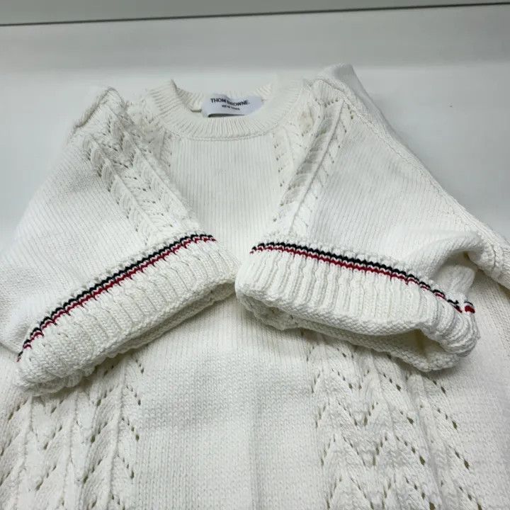 Thom Browne Thom Browne SS23 Striped Knit Pullover Sweater 0079 Size M / US 6-8 / IT 42-44 - 6 Thumbnail