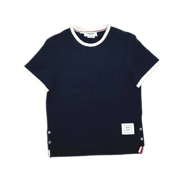 Thom Browne Thom Browne Asymmetric Hem Short Sleeve T-Shirt 0079 Size M / US 6-8 / IT 42-44 - 2 Thumbnail