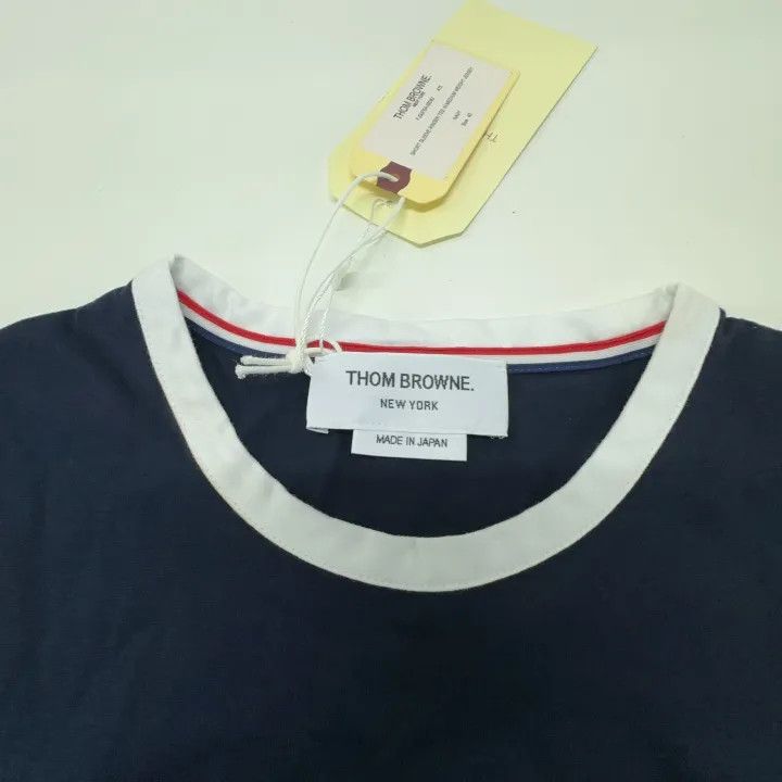 Thom Browne Thom Browne Asymmetric Hem Short Sleeve T-Shirt 0079 Size M / US 6-8 / IT 42-44 - 7 Thumbnail