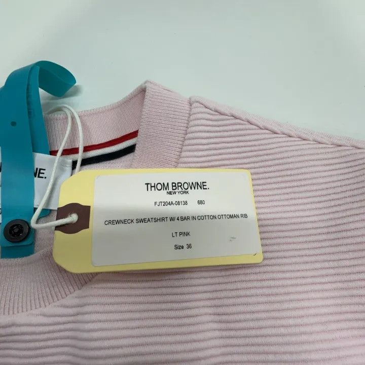 Thom Browne Thom Browne Pink Classic Sweatshirt for Women 0079 Size S / US 4 / IT 40 - 5 Thumbnail