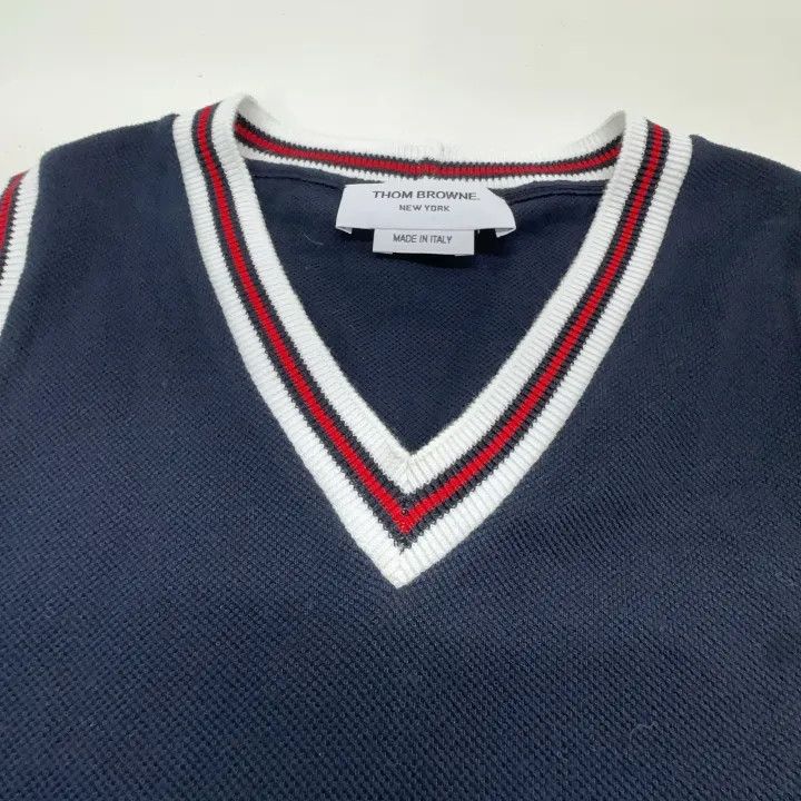Thom Browne Thom Browne Striped V-Neck Sleeveless Dress 0079 Size S / US 4 / IT 40 - 7 Thumbnail