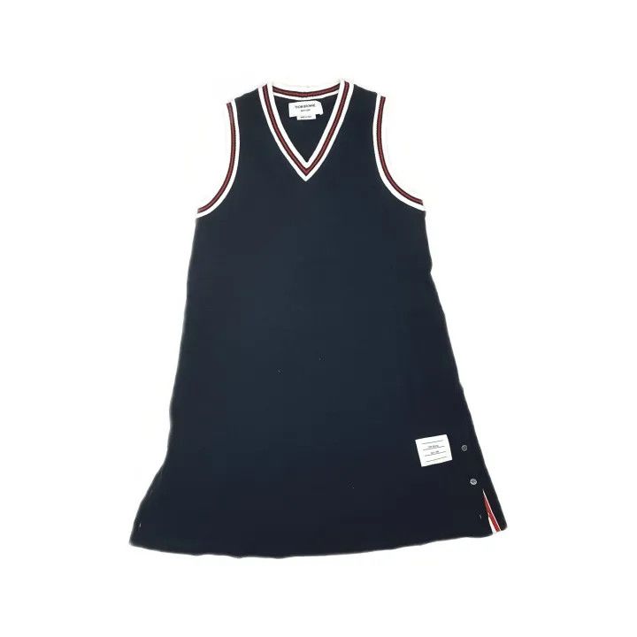 Thom Browne Thom Browne Striped V-Neck Sleeveless Dress 0079 Size S / US 4 / IT 40 - 2 Thumbnail