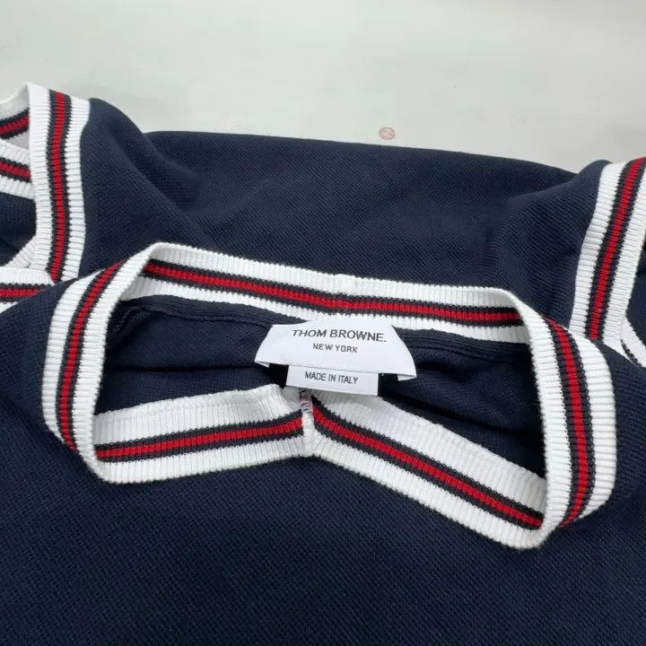 Thom Browne Thom Browne Striped V-Neck Sleeveless Dress 0079 Size S / US 4 / IT 40 - 6 Thumbnail