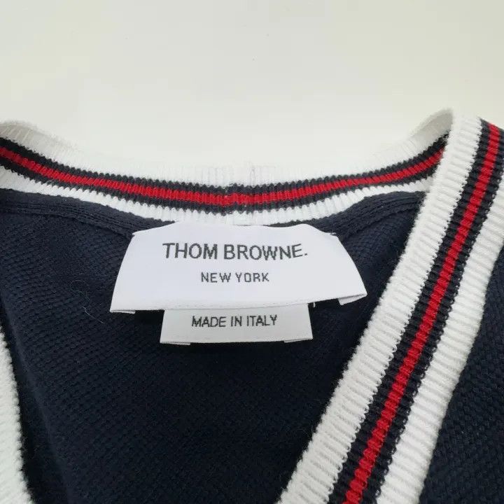 Thom Browne Thom Browne Striped V-Neck Sleeveless Dress 0079 Size S / US 4 / IT 40 - 4 Thumbnail