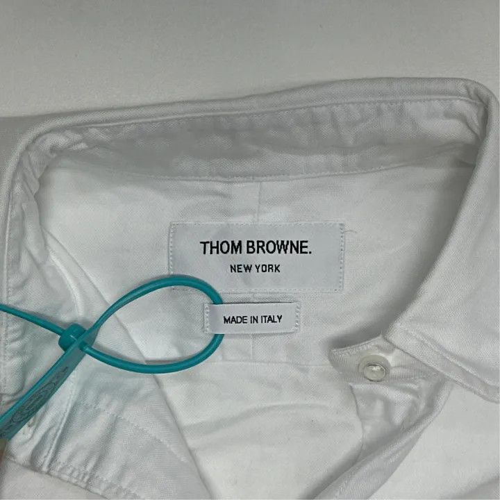 Thom Browne Thom Browne Classic Long Sleeve Shirt in White 0079 Size L / US 10 / IT 46 - 3 Thumbnail