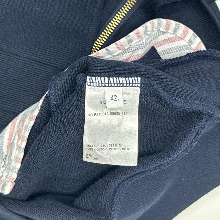 Thom Browne Thom Browne Women's Classic Hoodie with Stripes 0079 Size L / US 10 / IT 46 - 3 Thumbnail