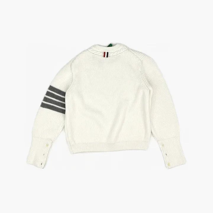 Thom Browne Thom Browne White Striped Crewneck Sweater for Women 0079 Size M / US 6-8 / IT 42-44 - 3 Thumbnail