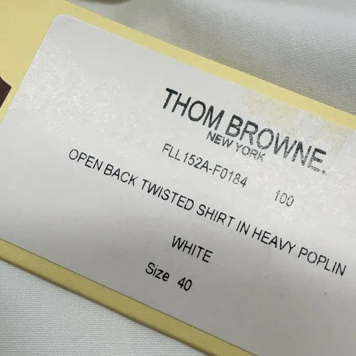 Thom Browne Thom Browne Long Sleeve White Shirt with Logo 0079 Size M / US 6-8 / IT 42-44 - 4 Thumbnail