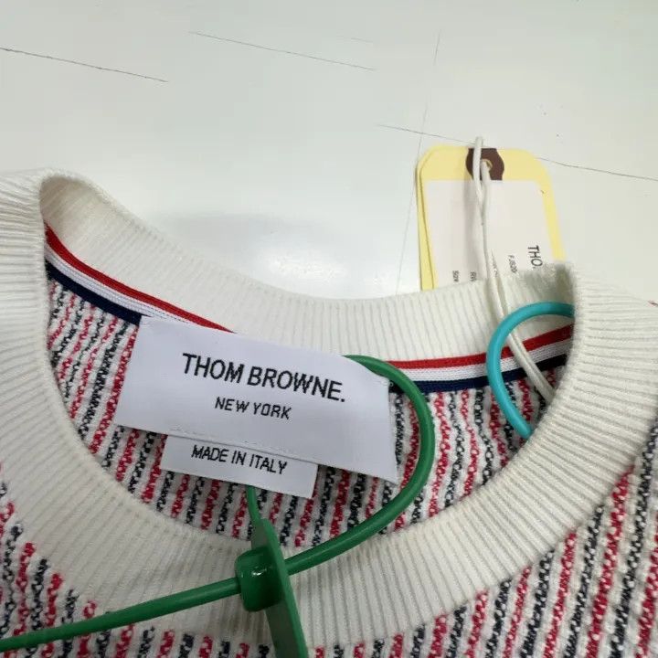 Thom Browne Thom Browne Short Sleeve Logo T-Shirt for Women 0079 Size L / US 10 / IT 46 - 2 Thumbnail