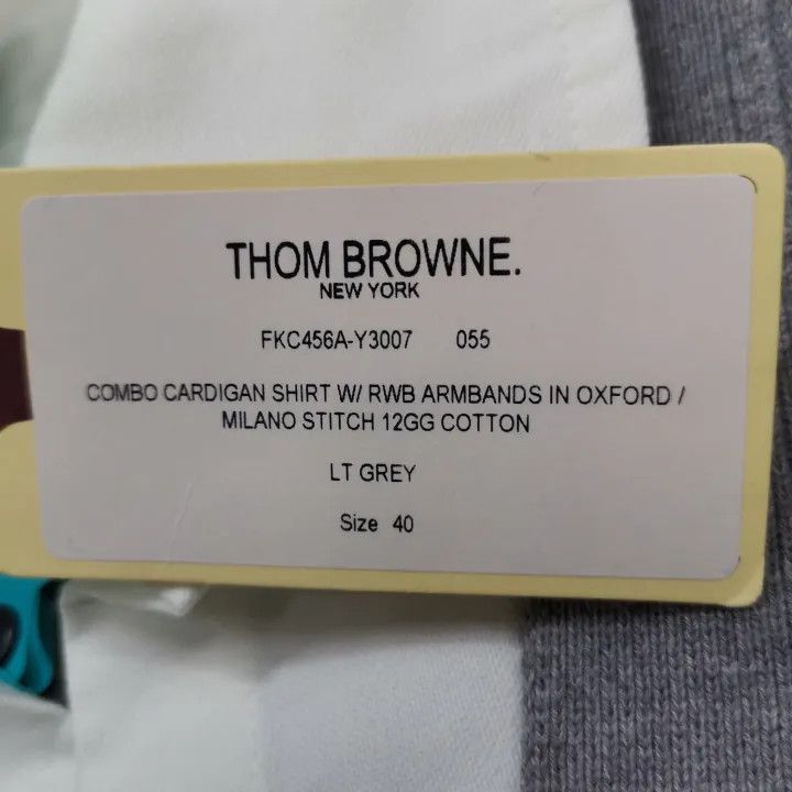 Thom Browne Thom Browne Gray Striped Knit Long Sleeve Top 0079 Size M / US 6-8 / IT 42-44 - 3 Thumbnail