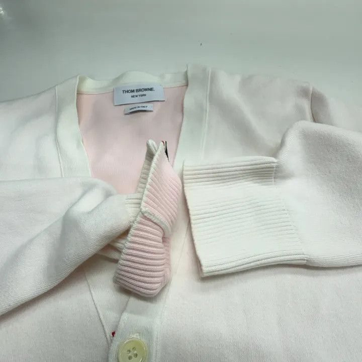 Thom Browne Thom Browne Striped Detail Cardigan for Women 0079 Size XS / US 0-2 / IT 36-38 - 7 Thumbnail