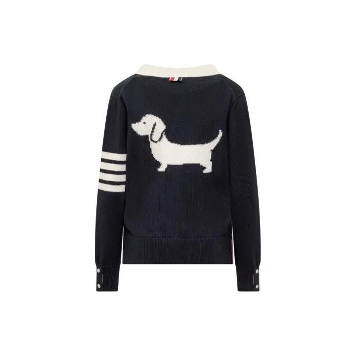Thom Browne Thom Browne Blue Dachshund Print Knit Sweater 0079 Size M / US 6-8 / IT 42-44 - 2 Thumbnail