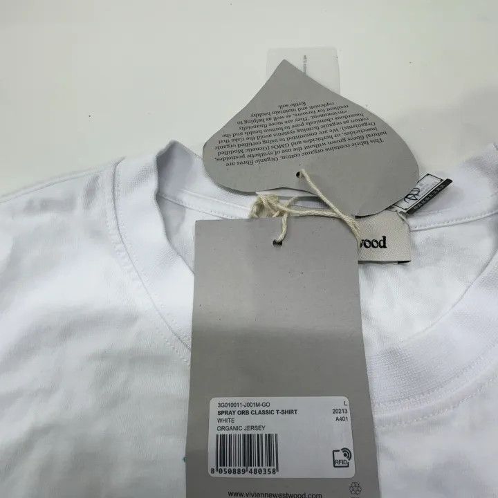 Vivienne Westwood Vivienne Westwood SS23 White Spray Print T-Shirt 0079 Size L / US 10 / IT 46 - 6 Thumbnail