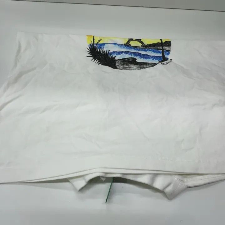 Balenciaga Balenciaga Beach Graphic T-Shirt for Women 0079 Size M / US 6-8 / IT 42-44 - 7 Thumbnail