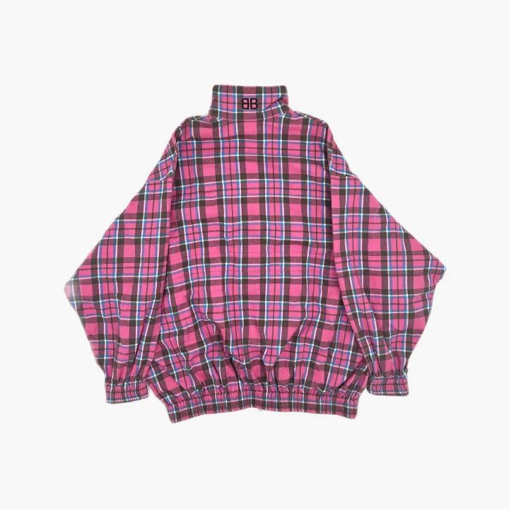 Balenciaga Balenciaga Red Check Zip Collar Jacket 0079 Size S / US 4 / IT 40 - 3 Thumbnail