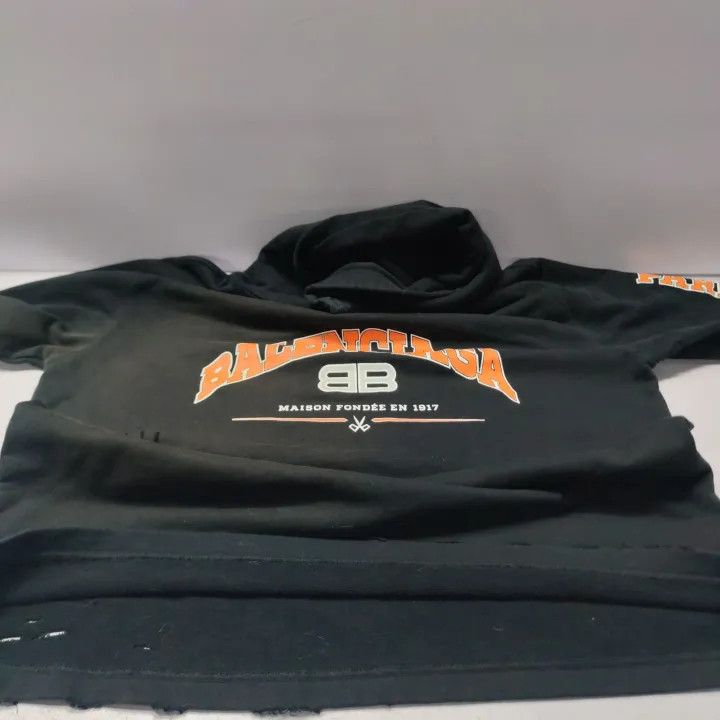 Balenciaga Balenciaga Hooded Long Sleeve Sweatshirt Black 0079 Size M / US 6-8 / IT 42-44 - 11 Thumbnail