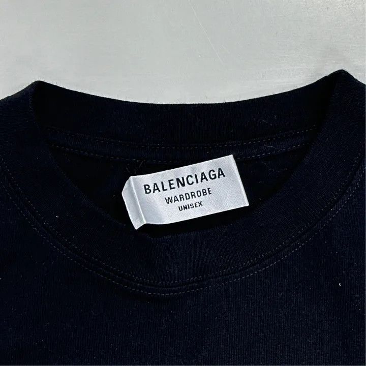 Balenciaga Balenciaga Black Logo BB Oversized T-Shirt 0079 Size XS / US 0-2 / IT 36-38 - 3 Thumbnail