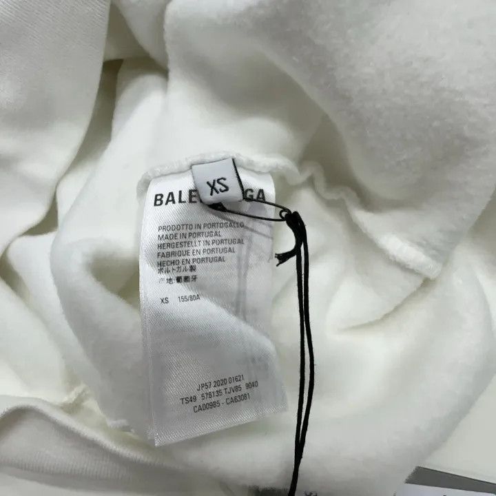 Balenciaga Balenciaga White Cotton Hooded Sweatshirt for Women 0079 Size XS / US 0-2 / IT 36-38 - 3 Thumbnail