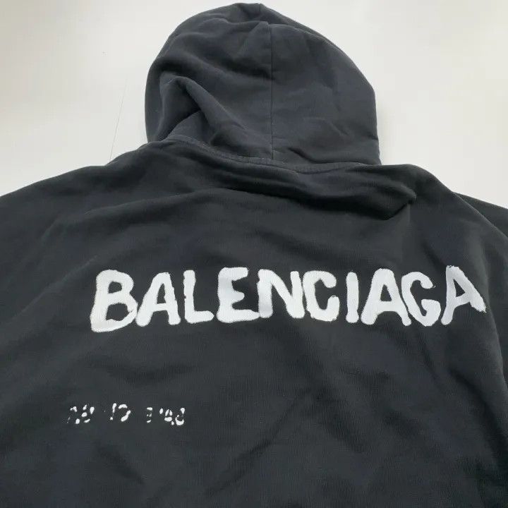 Balenciaga Balenciaga Women's Black Logo Hoodie 0079 Size S / US 4 / IT 40 - 4 Thumbnail