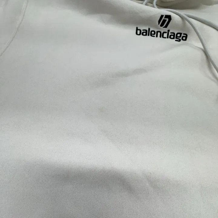 Balenciaga Balenciaga Logo Hoodie for Women in Gray 0079 Size S / US 4 / IT 40 - 8 Thumbnail