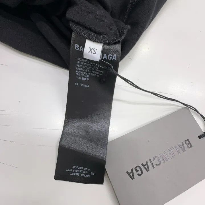 Balenciaga Balenciaga SS22 Logo Embroidered Black T-Shirt 0079 Size XS / US 0-2 / IT 36-38 - 3 Thumbnail