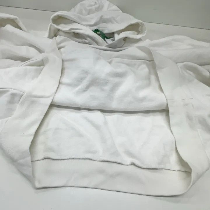 Balenciaga Balenciaga White Logo Hoodie for Women 0079 Size S / US 4 / IT 40 - 8 Thumbnail