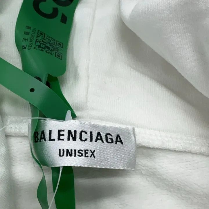 Balenciaga Balenciaga White Logo Hoodie for Women 0079 Size S / US 4 / IT 40 - 4 Thumbnail