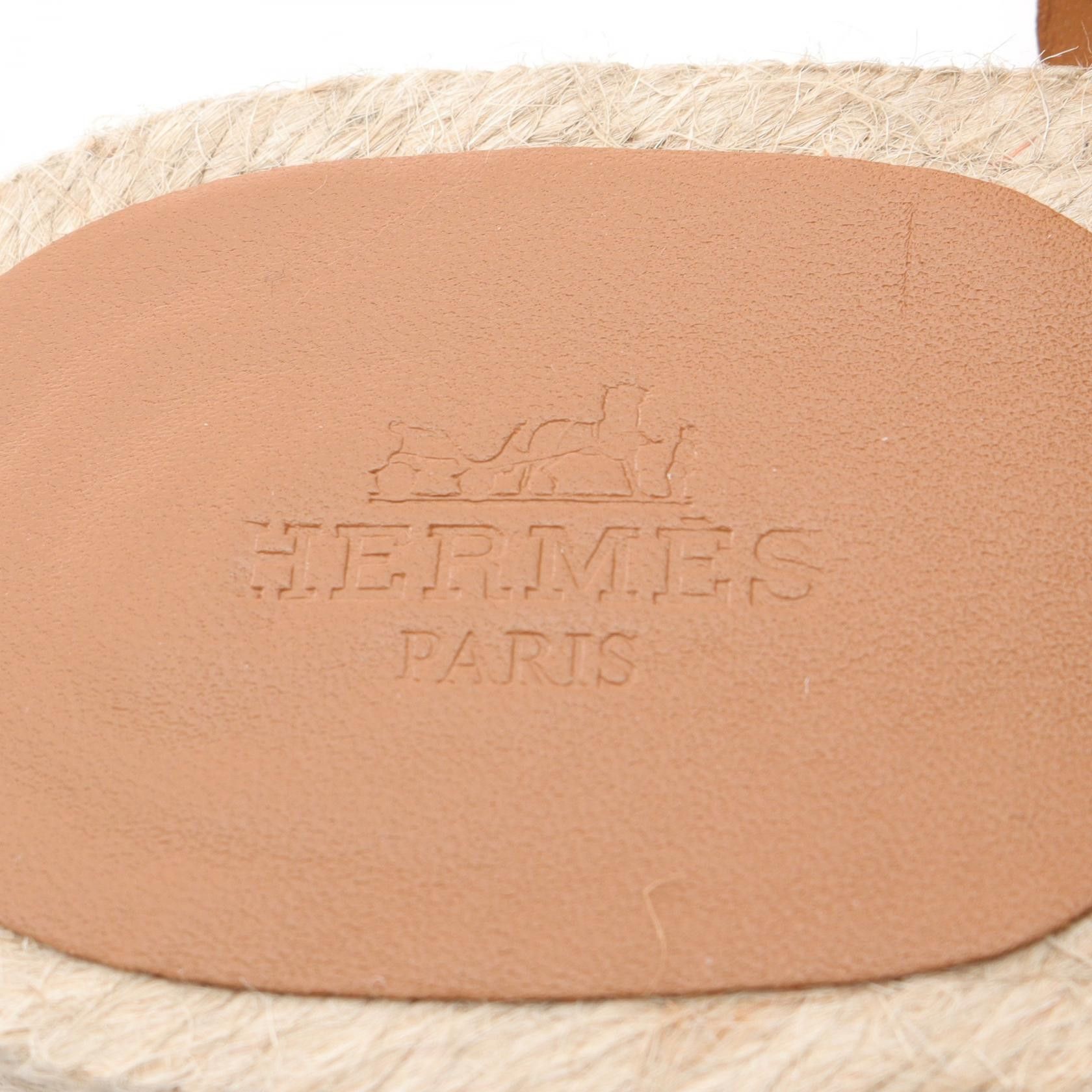 Hermes Hermes Hermes Gwen Leather Sandals Leather Shoes Size ONE SIZE - 5 Thumbnail