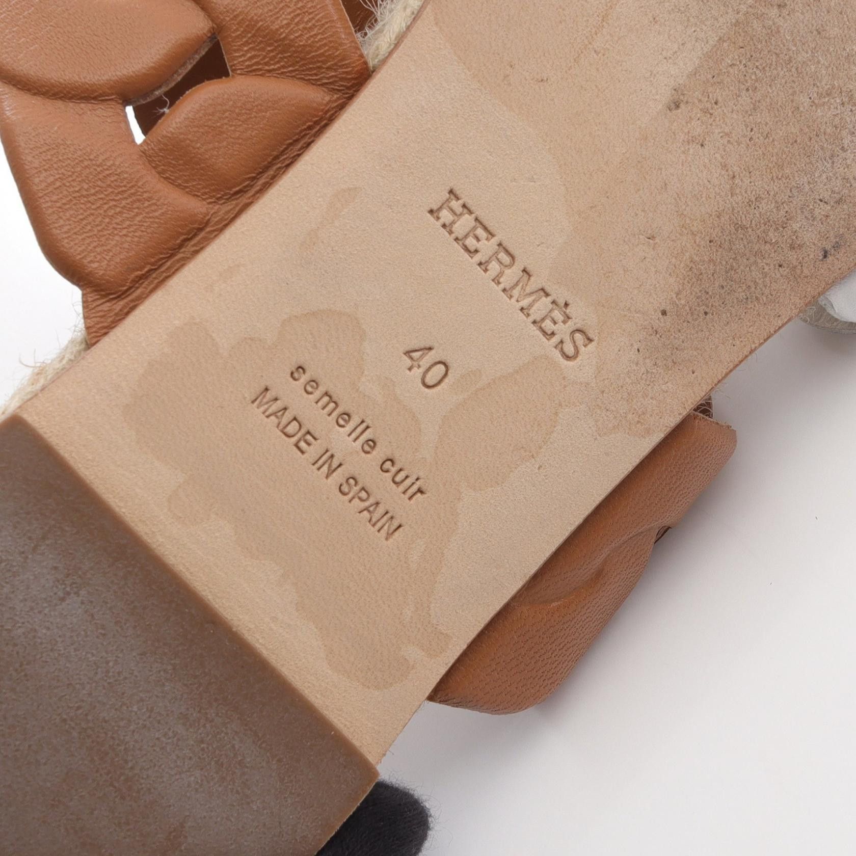 Hermes Hermes Hermes Gwen Leather Sandals Leather Shoes Size ONE SIZE - 6 Thumbnail