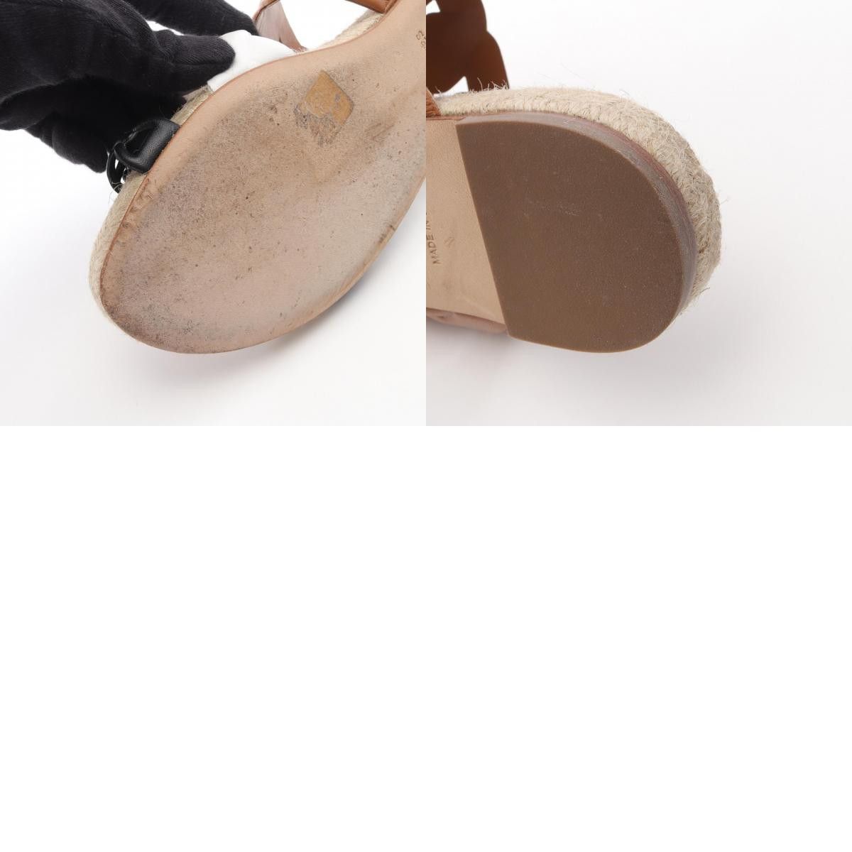 Hermes Hermes Hermes Gwen Leather Sandals Leather Shoes Size ONE SIZE - 10 Thumbnail