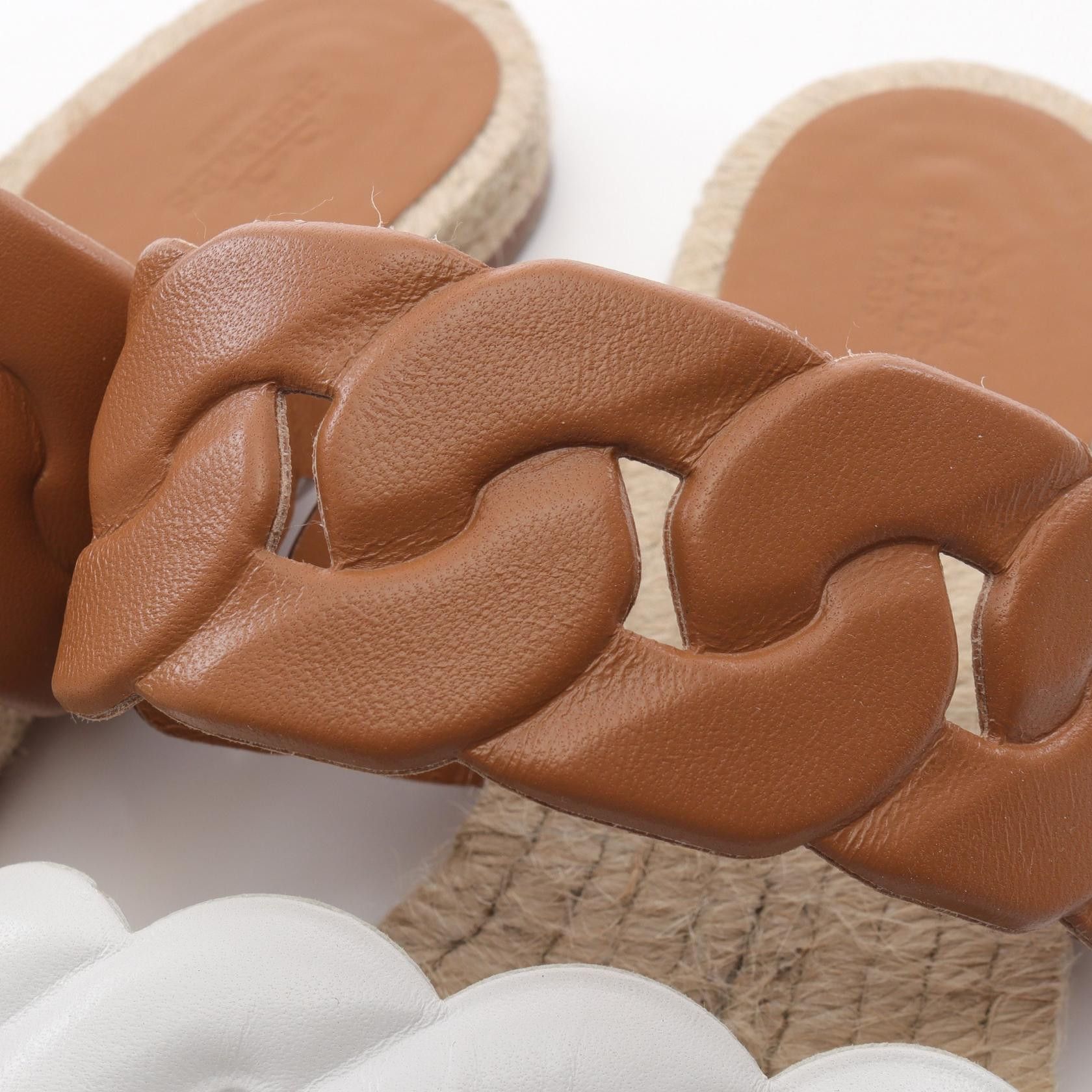 Hermes Hermes Hermes Gwen Leather Sandals Leather Shoes Size ONE SIZE - 7 Thumbnail