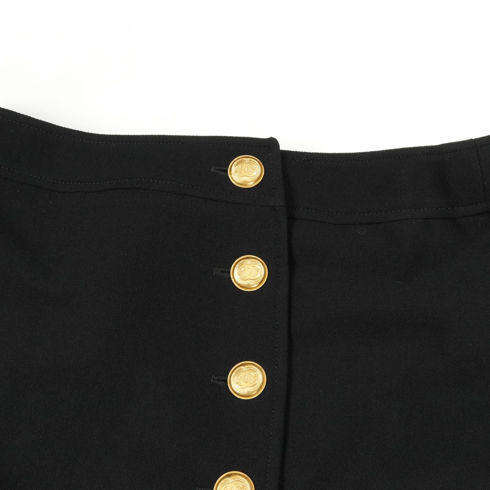 Chanel Chanel Chanel Coco Mark Button Wool Skirt Others Skirts P08503V05073 Size ONE SIZE - 6 Thumbnail