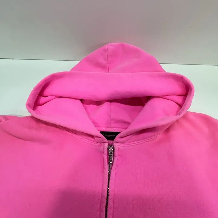 Balenciaga Balenciaga Pink Zip Hoodie for Women 0079 Size XS / US 0-2 / IT 36-38 - 7 Thumbnail