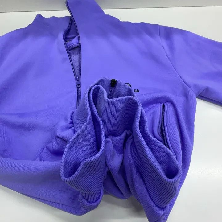 Balenciaga Balenciaga Women's Sports Jacket Purple 0079 Size XS / US 0-2 / IT 36-38 - 7 Thumbnail
